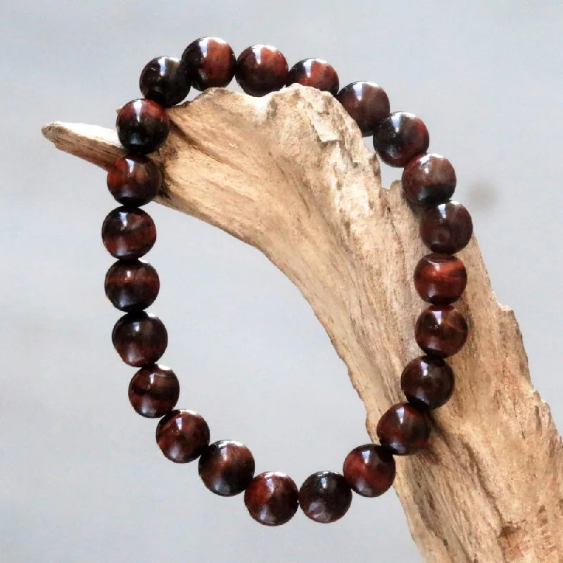 Regency style bangles-Handmade Agate 'Sanur Brown' Bracelet (Indonesia)