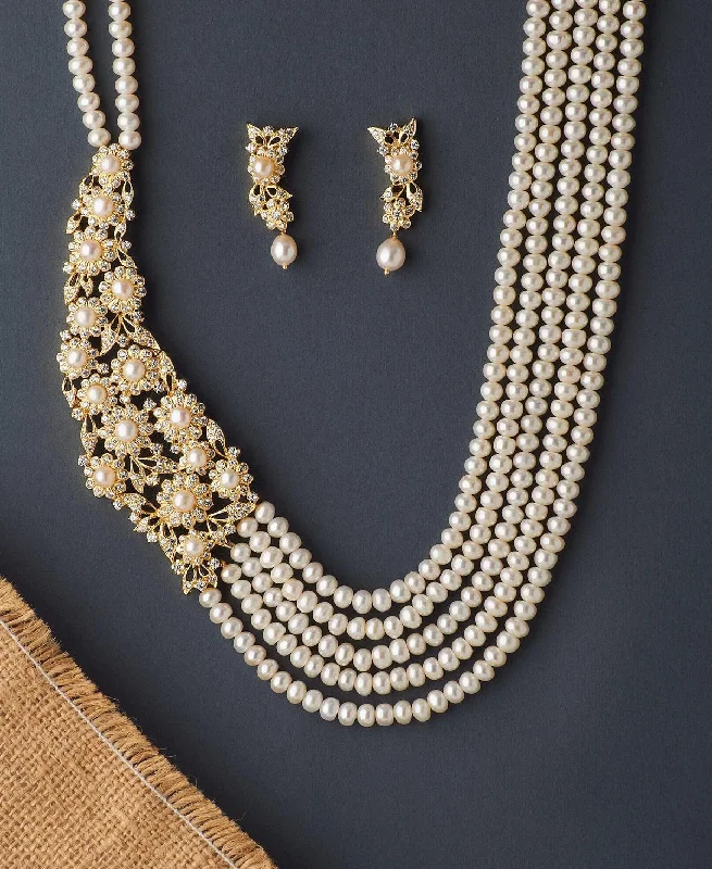 Tribal beaded necklaces-Delightful Seed Pearl Necklace Set