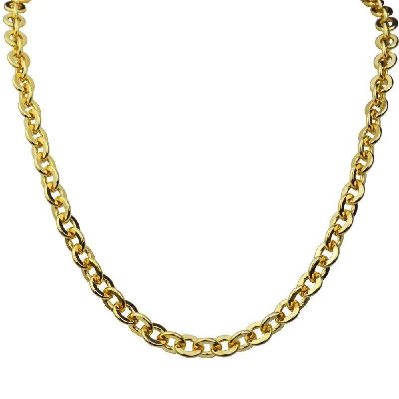 Aged medallion necklaces-Devotion 24" Chain Necklace (Goldtone)