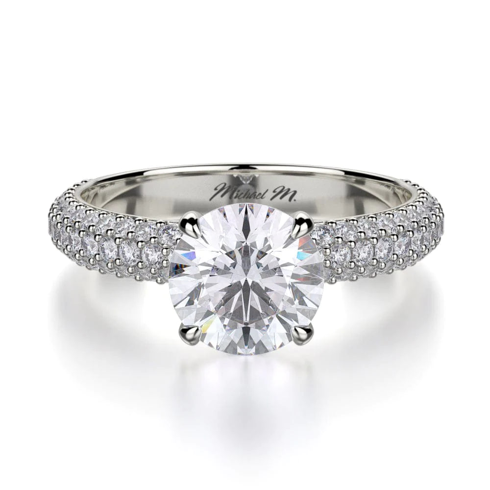 Tide shape engagement rings-Crown R699-1.5