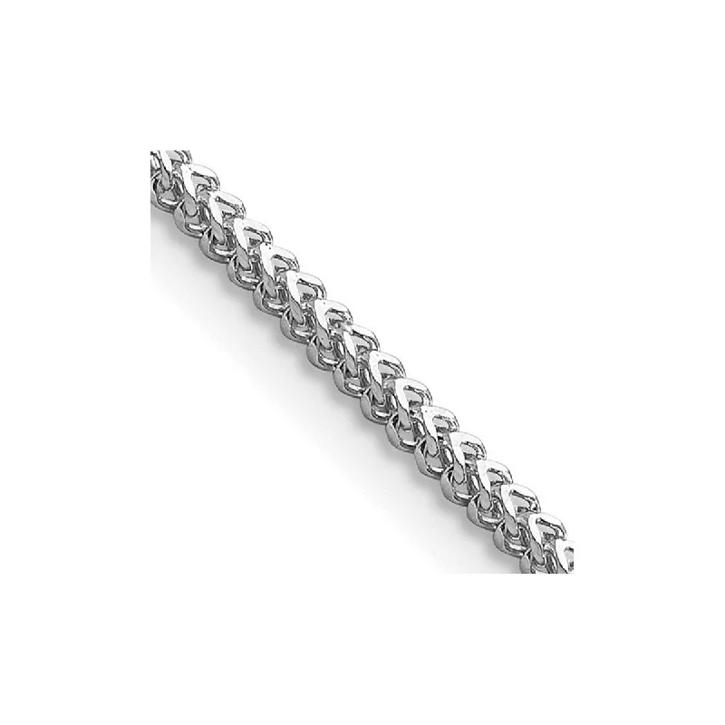 Smooth form bangles-Curata 14k White Gold 1.4mm Franco Chain Bracelet