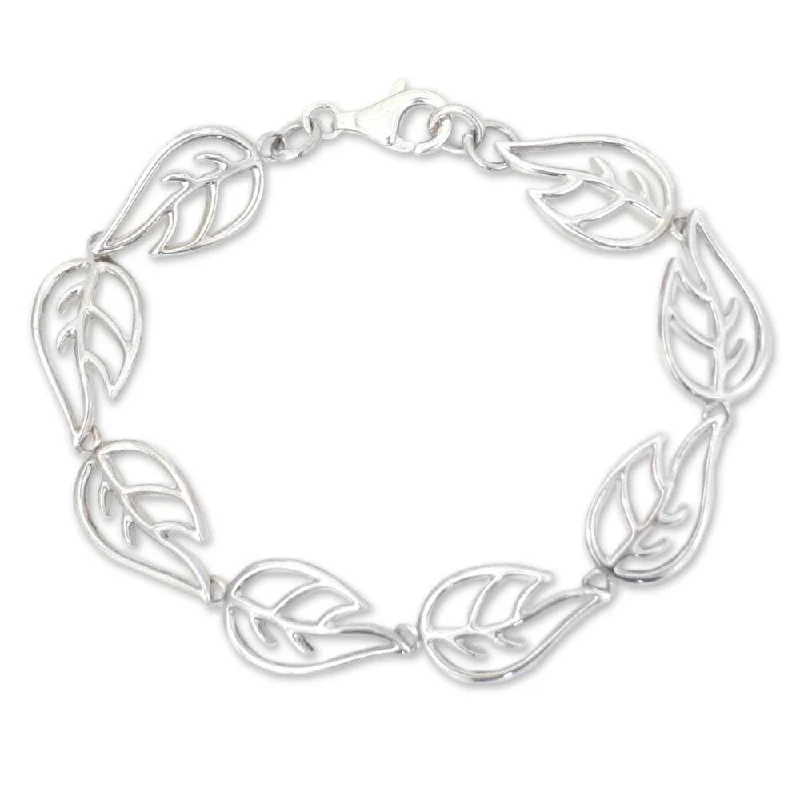 Stretch thread bangles-Handmade Sterling Silver 'Vitality' Bracelet (Thailand)