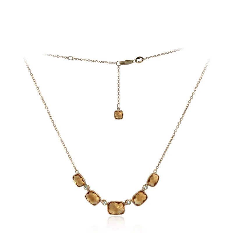 Aged medallion necklaces-14Y Madera Citrine Necklace