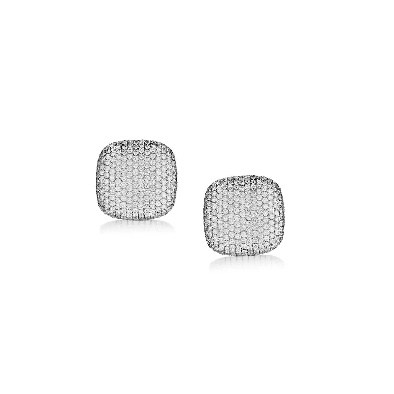 Bold statement earrings-PAVÉ DIAMOND EARRINGS