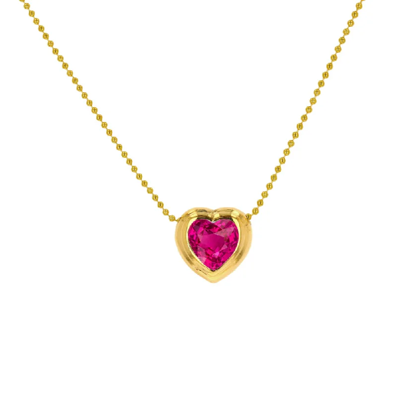 Joy charm necklaces-Rachel Reid Pink Tourmaline Heart Pendant Necklace