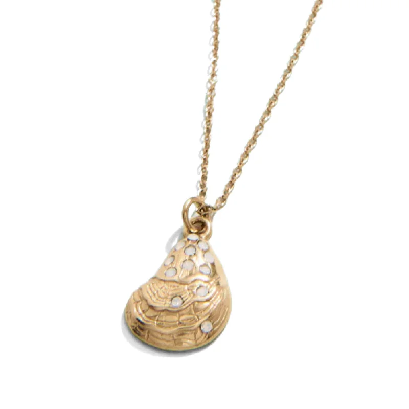 Wide link necklaces-Spartina Bluffton Oyster Necklace 18" Oyster