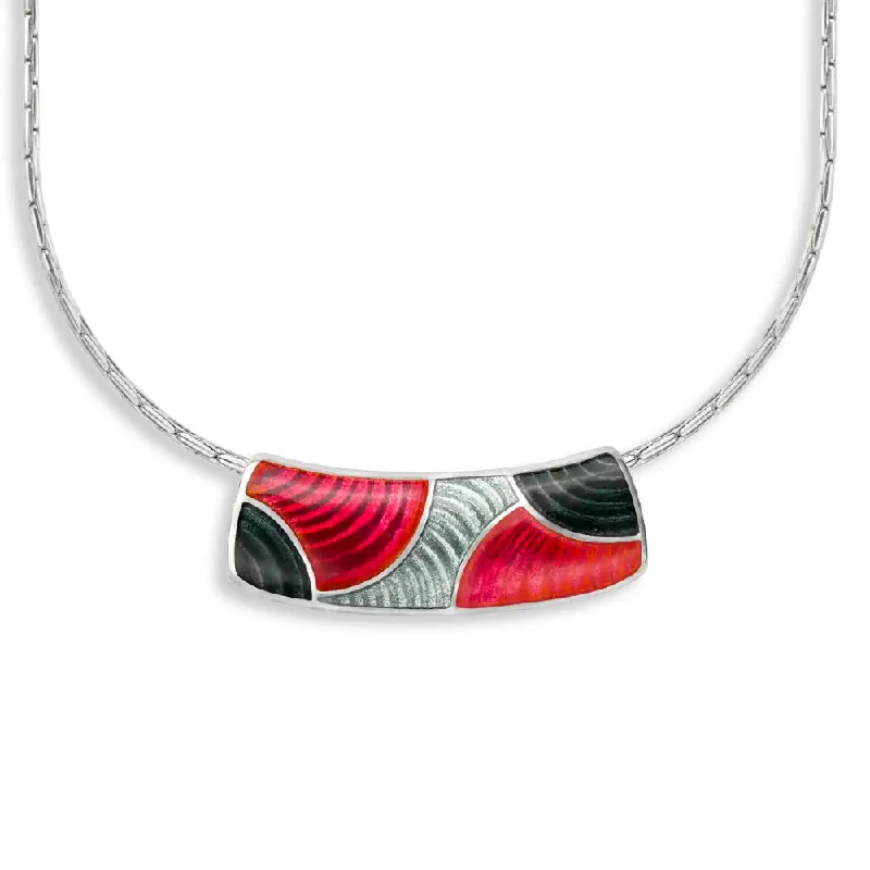 Coil knot necklaces-Nicole Barr Red Rio Tube Necklace