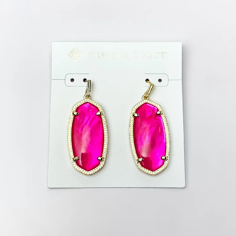 Twine bead earrings-Kendra Scott | Elle Gold Drop Earrings in Azalea Illusion