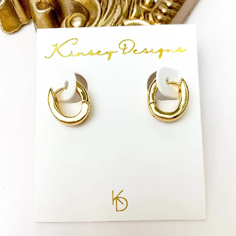 Pure crystal earrings-Kinsey Designs | Jack Huggie Earrings in Gold