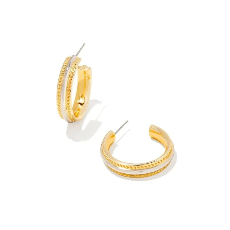 Polished art earrings-Kendra Scott | Merritt Earrings in Mixed Metal