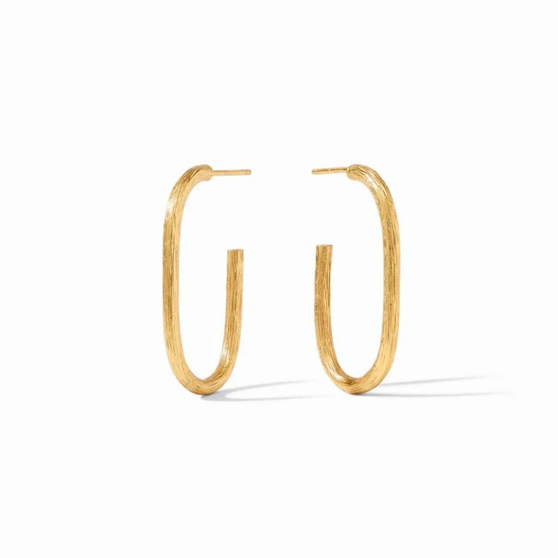 Cool wood earrings-Julie Vos | Ivy Medium Hoop Earrings in Gold