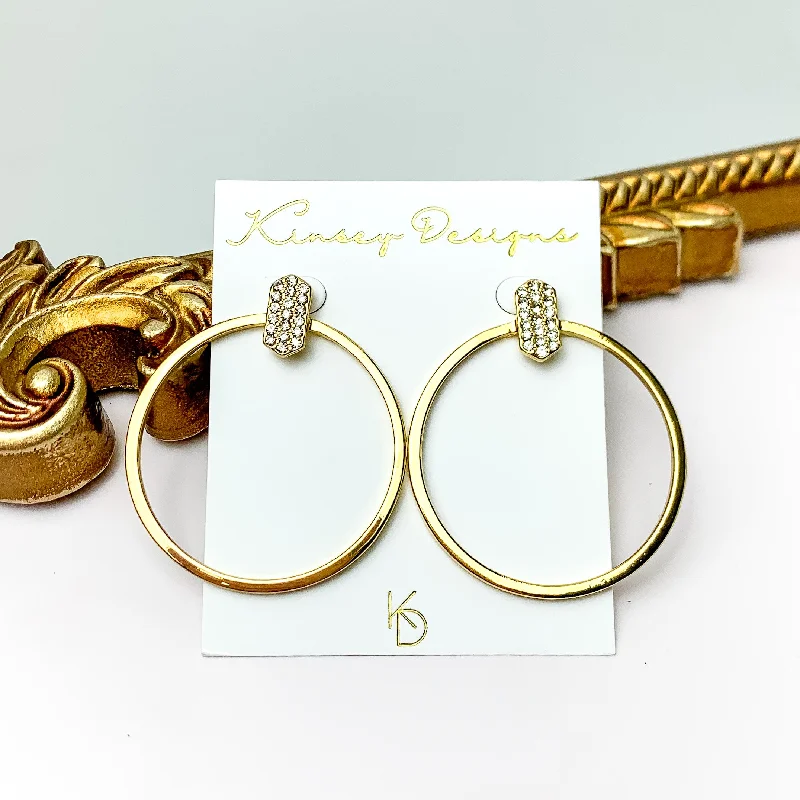 Subtle drop earrings-Kinsey Designs | Jossie Lux Hoop Earrings with CZ Crystals