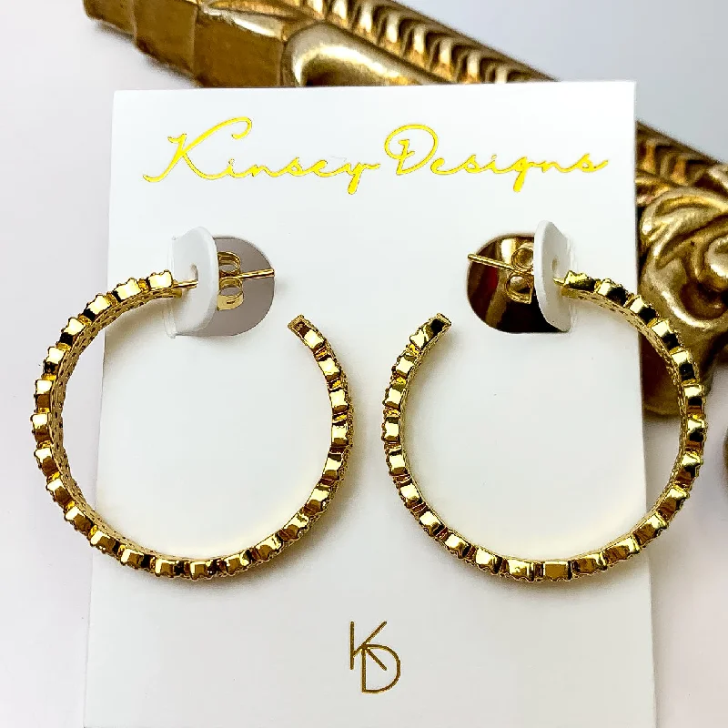 Art deco earrings-Kinsey Designs | Dottie Heart Hoop Earrings