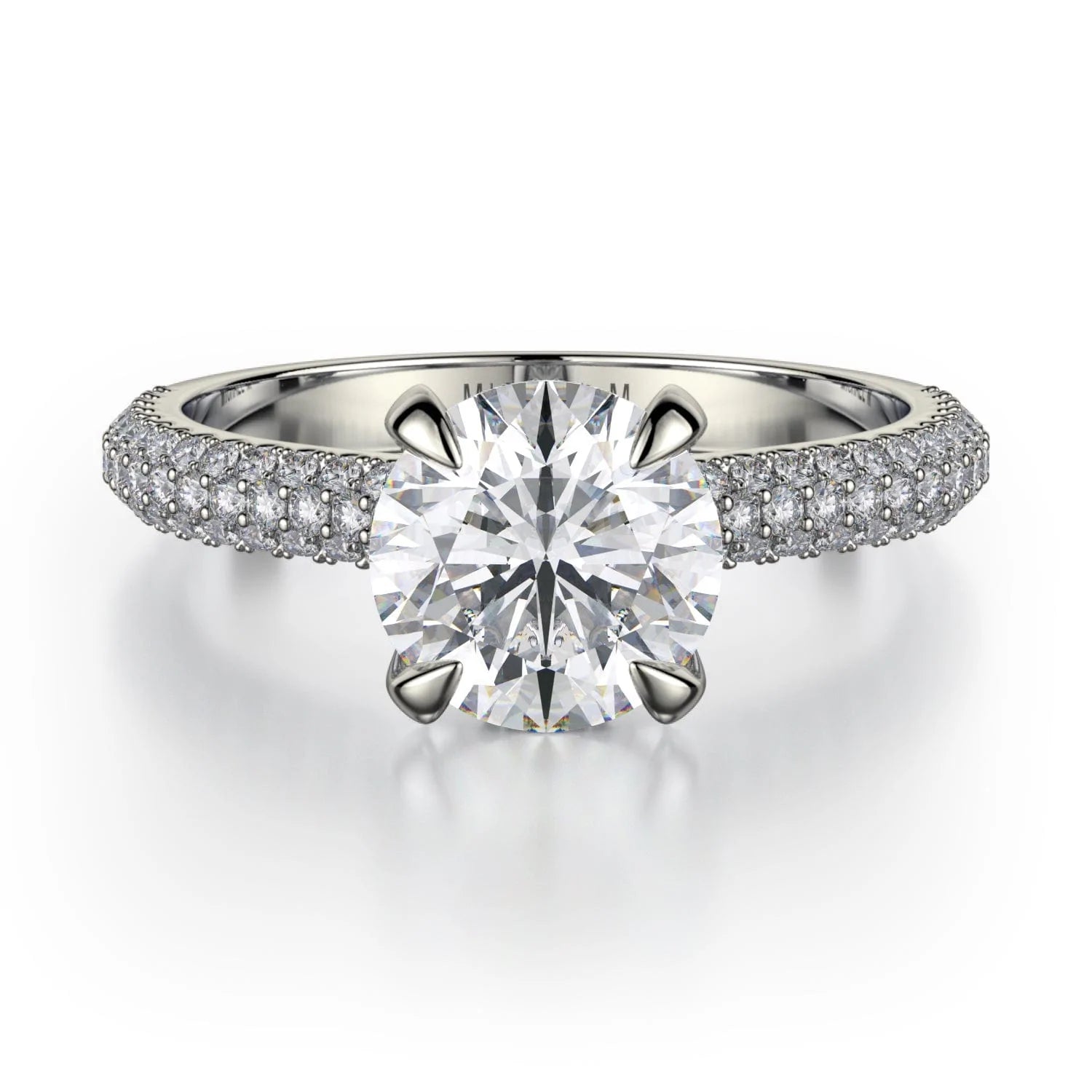 Pure crystal engagement rings-Crown R707-2