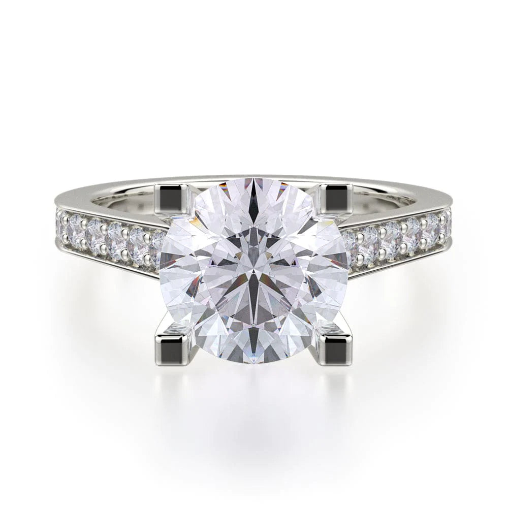 Oval cut engagement rings-Defined R697-2