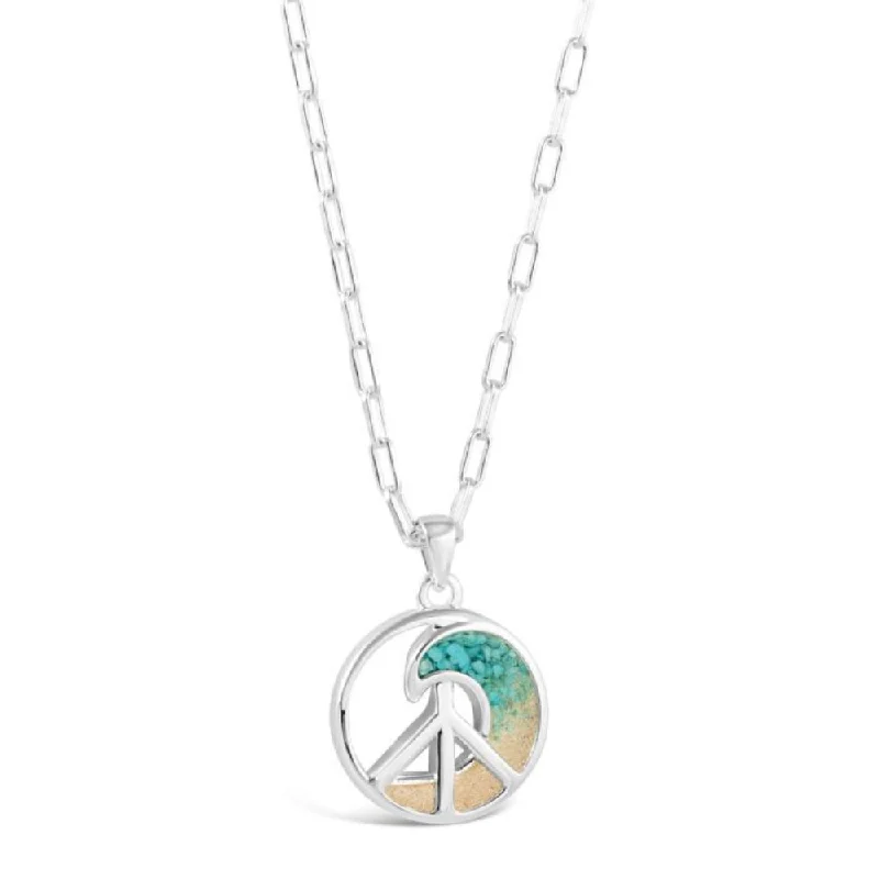 Plated silver necklaces-Dune Jewelry Sterling Silver Peaceful Shores Turquoise Gradient Necklace