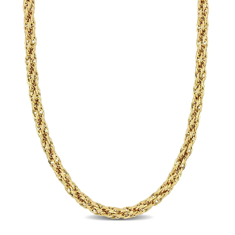 Morganite necklaces-Miadora 6mm Infinity Rope Chain Necklace in 14k Yellow Gold-22 in