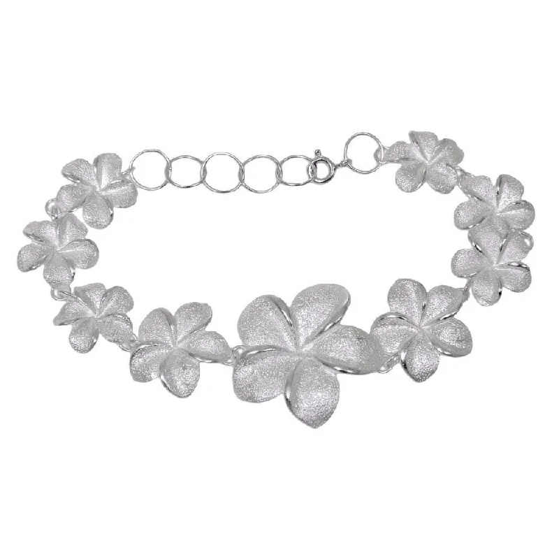 Dove motif bangles-Handmade Frangipani Glam Sterling Silver Bracelet (Indonesia)