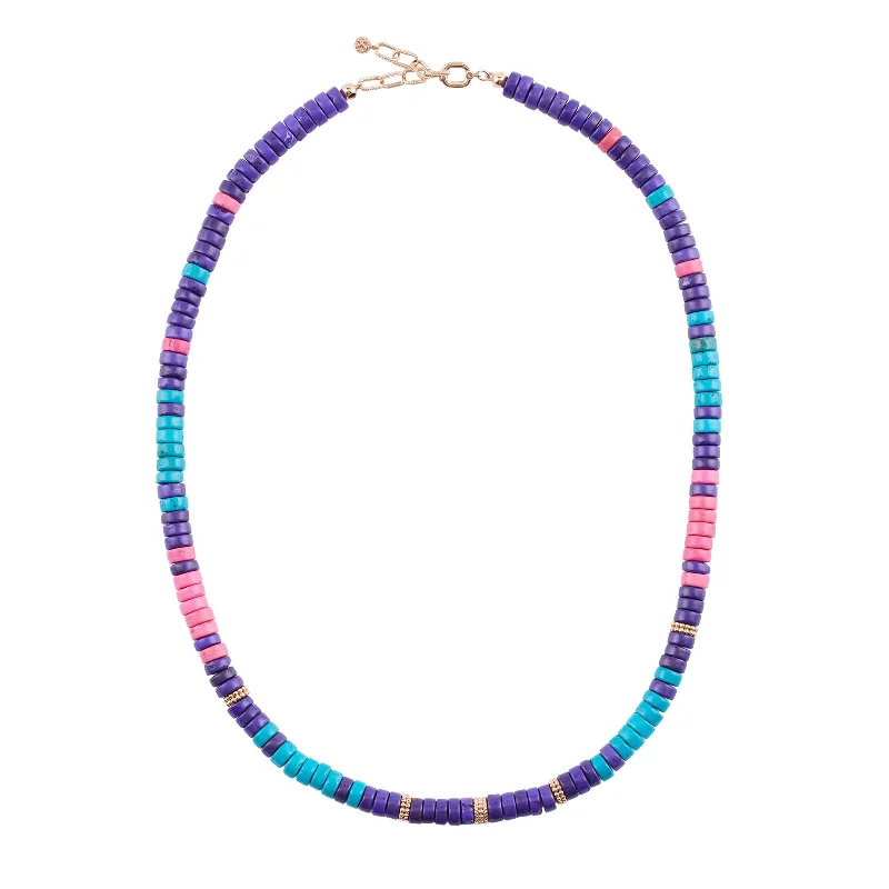 Coiled cord necklaces-Cinque Terre Beaded Necklace