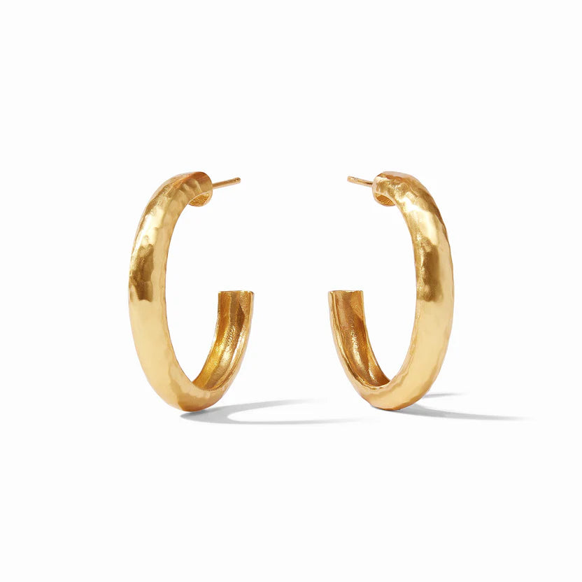 Daisy motif earrings-Julie Vos | Havana Medium Hoop Earrings in Gold