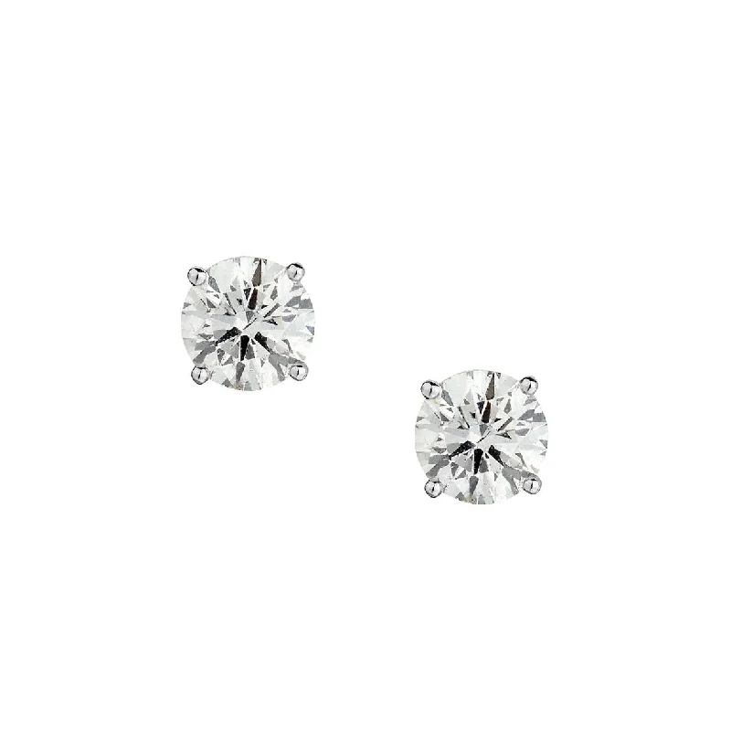 Tiny wing earrings-4 CLAW DIAMOND STUD EARRINGS