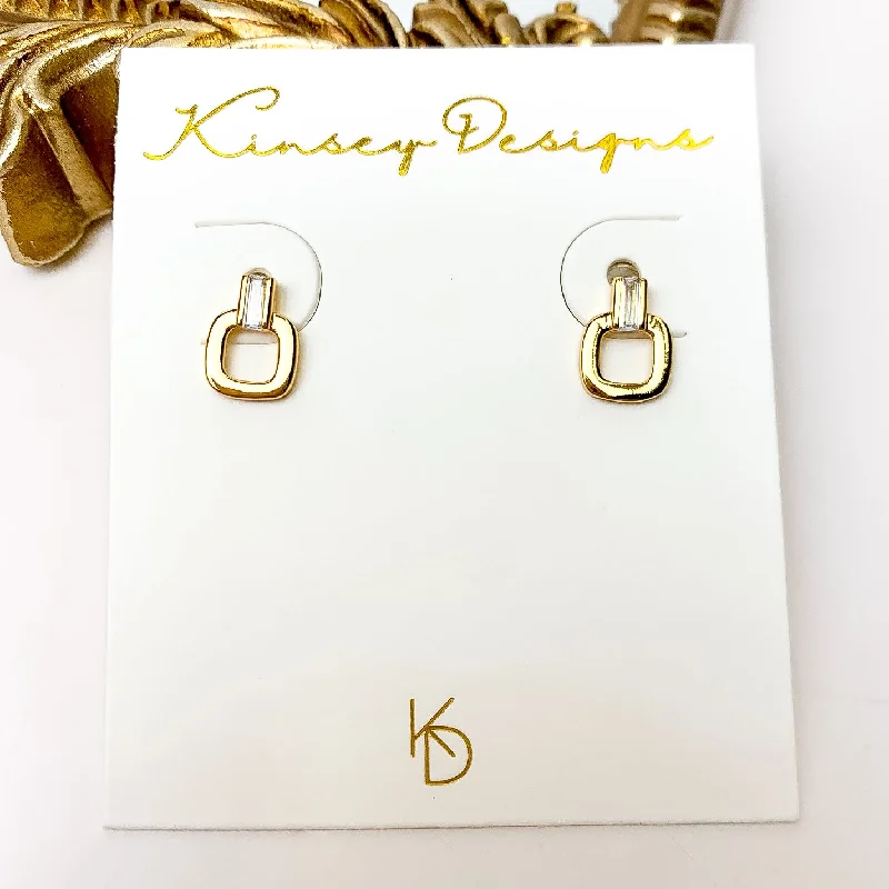 Pure crystal earrings-Kinsey Designs | Lucky Post Earrings