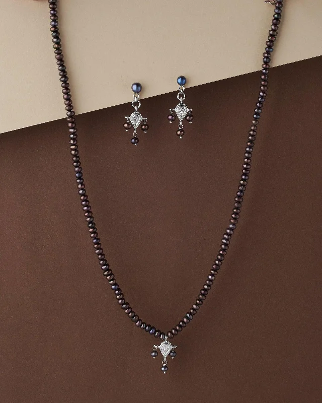 Vine weave necklaces-Elegant Pearl Necklace Set