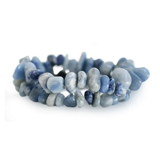 Heavy stone bangles-NOVICA Handmade Blue Quartz Wonder Beaded Bracelets, Set of 2 (Brazil)