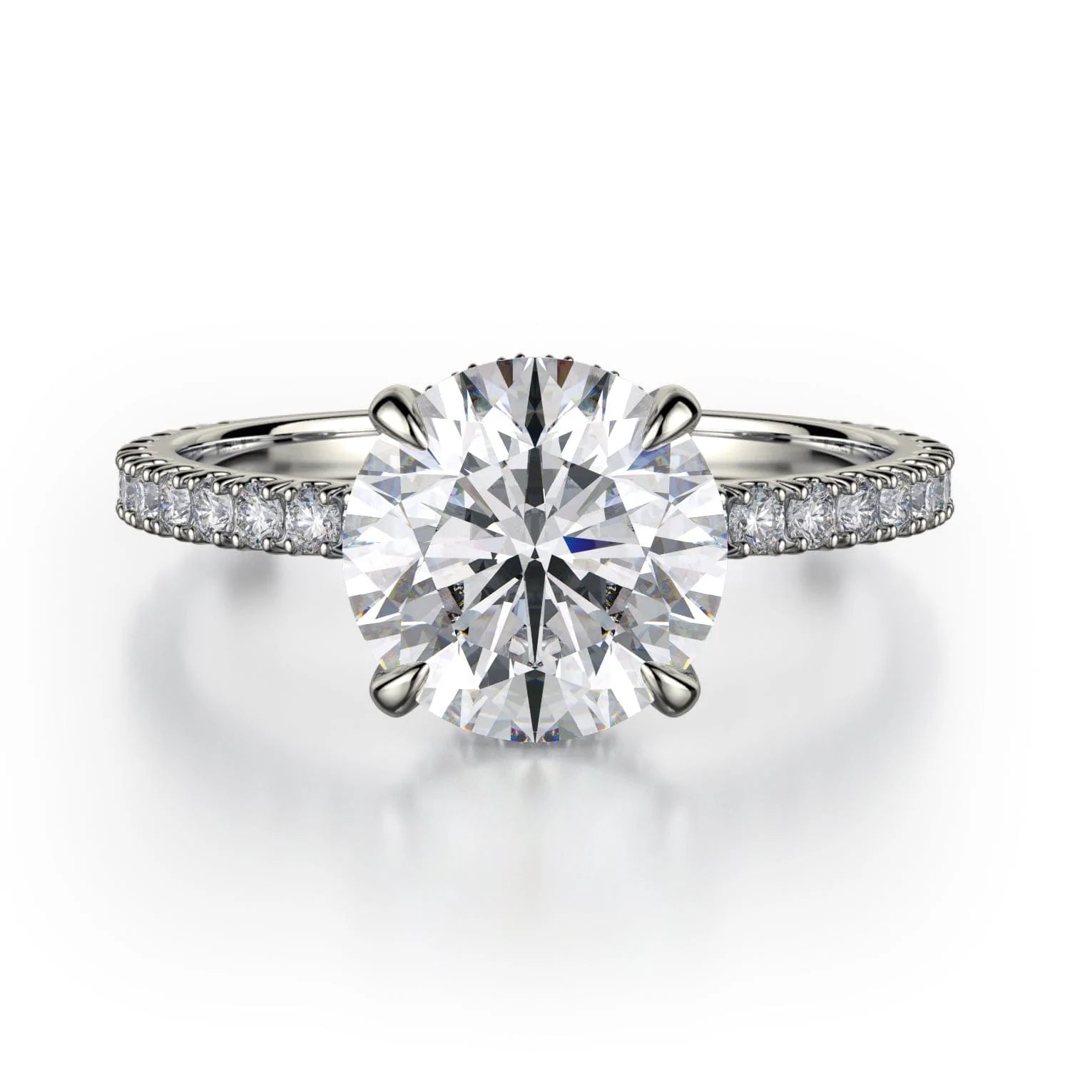 Pure star engagement rings-Crown R745-2