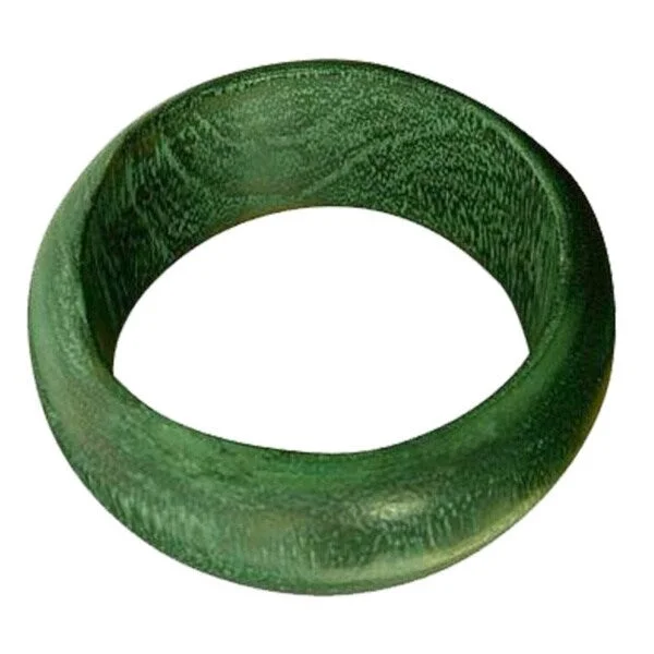 Baroque pearl bangles-Handmade Mango Wood 'Green India' Bangle Bracelet (India)