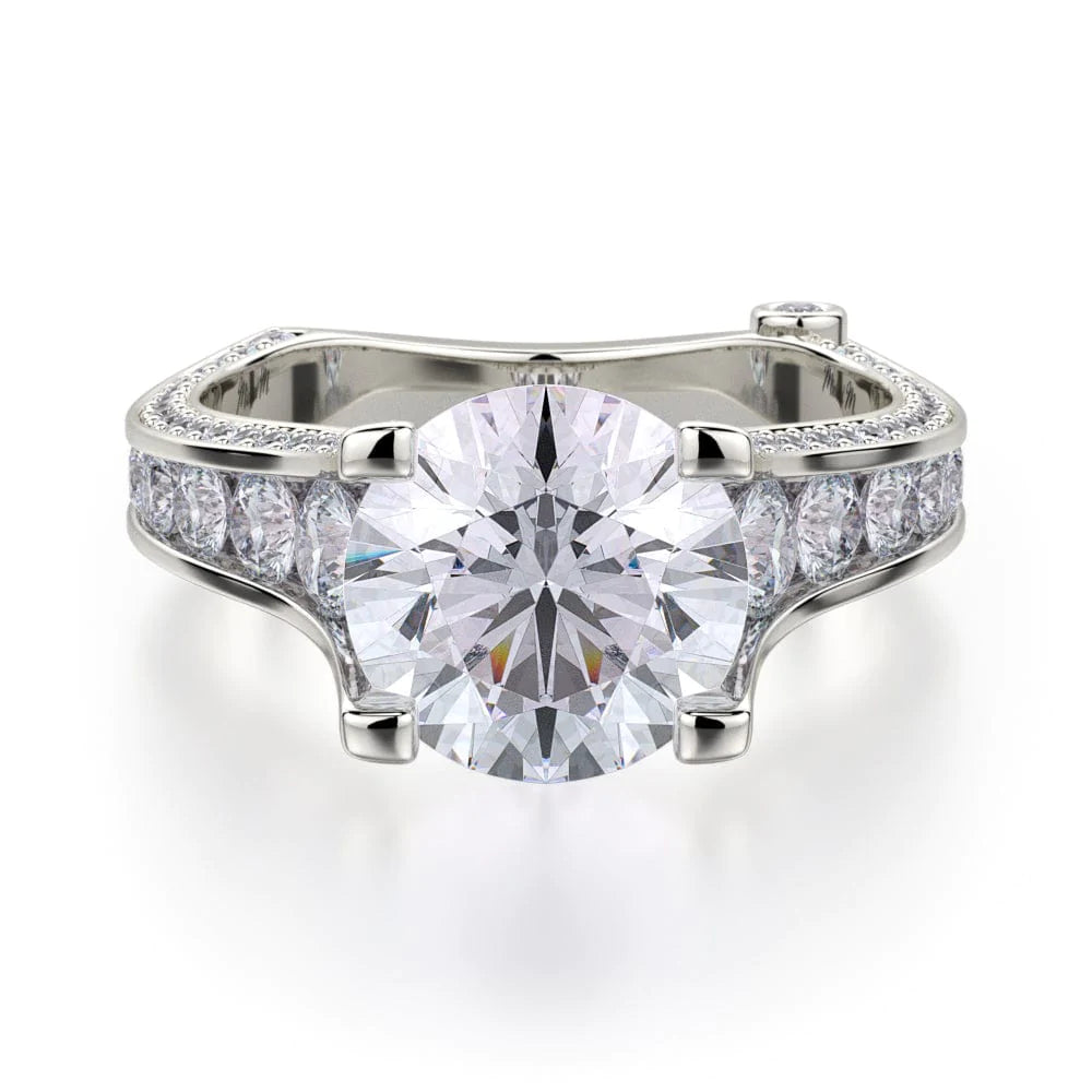 Tide shape engagement rings-Strada R675-2