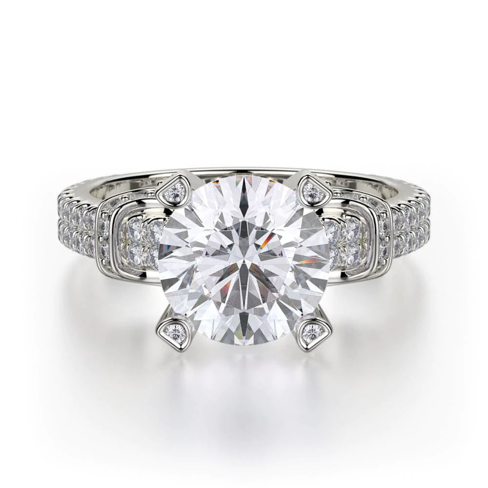 Vintage diamond engagement rings-Europa R674-2