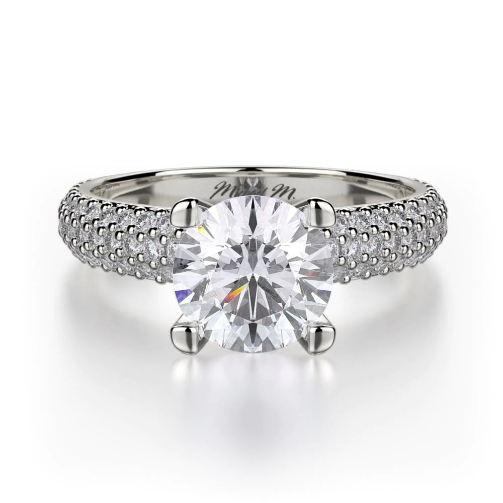 Oval diamond engagement rings-Crown R710-1.5