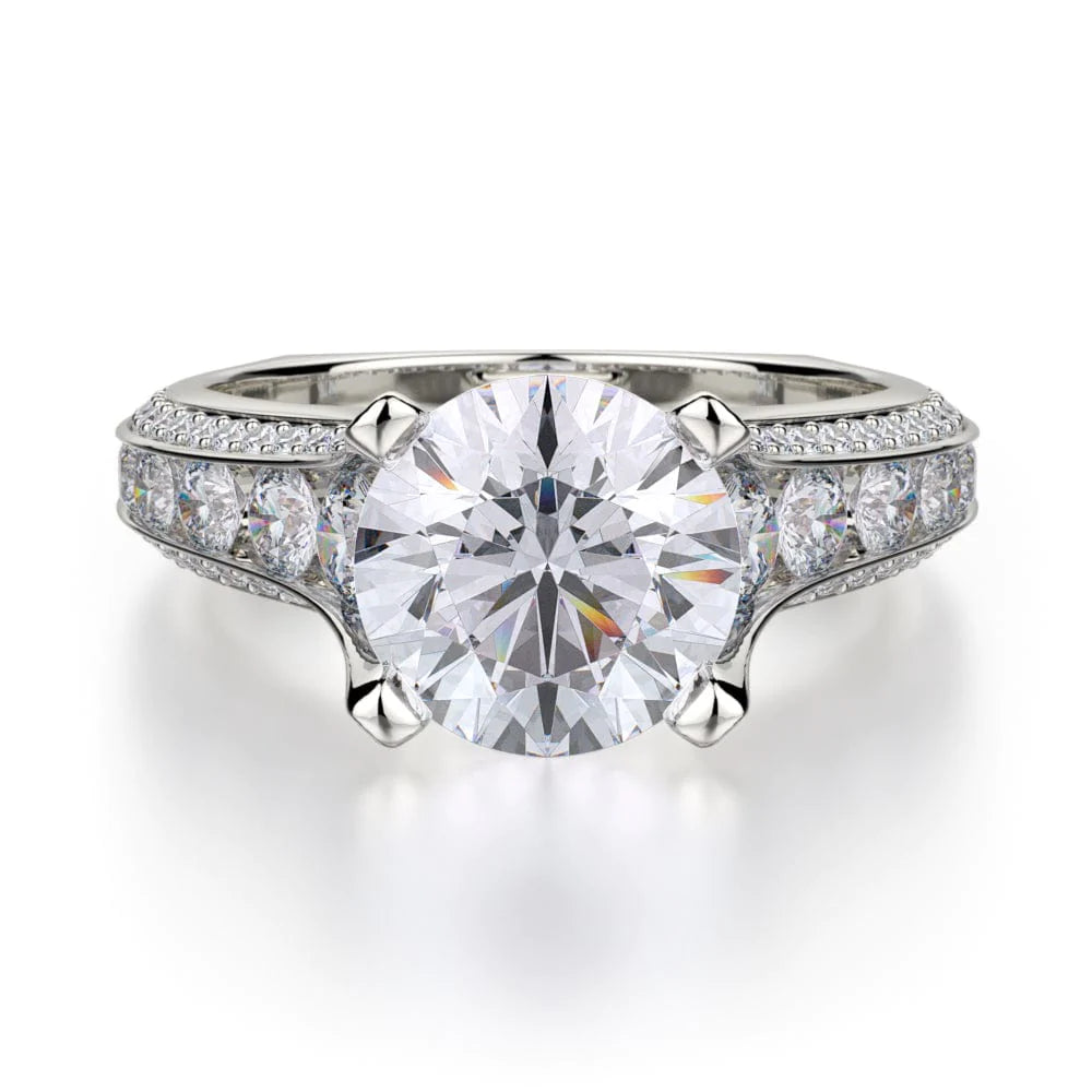 Crystal-twisted engagement rings-Strada R656-2