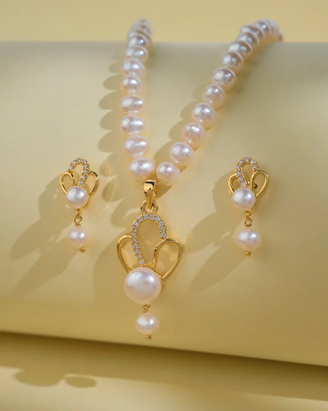 Thick collar necklaces-Elegant Pearl Necklace Sets