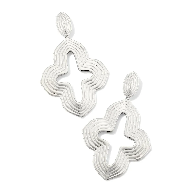 Fine bead earrings-Kendra Scott | Abbie Metal Statement Earrings in Silver