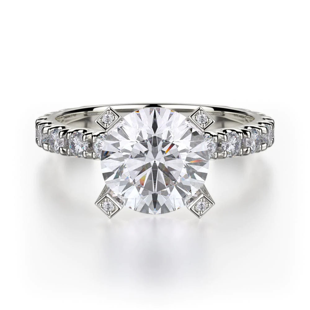 Glossy eternity engagement rings-Europa R442-2