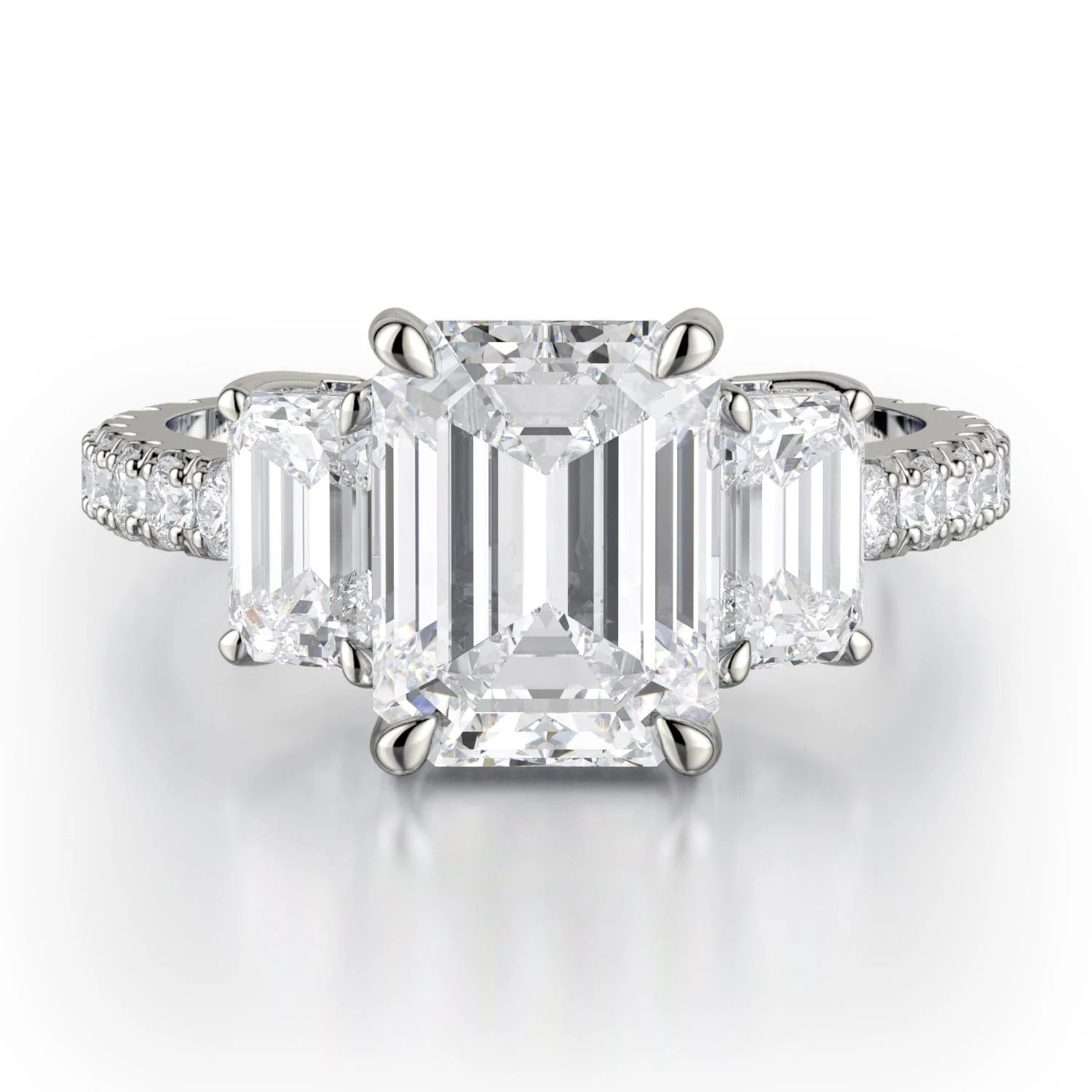 Wide geometric engagement rings-Trinity R767-2.5