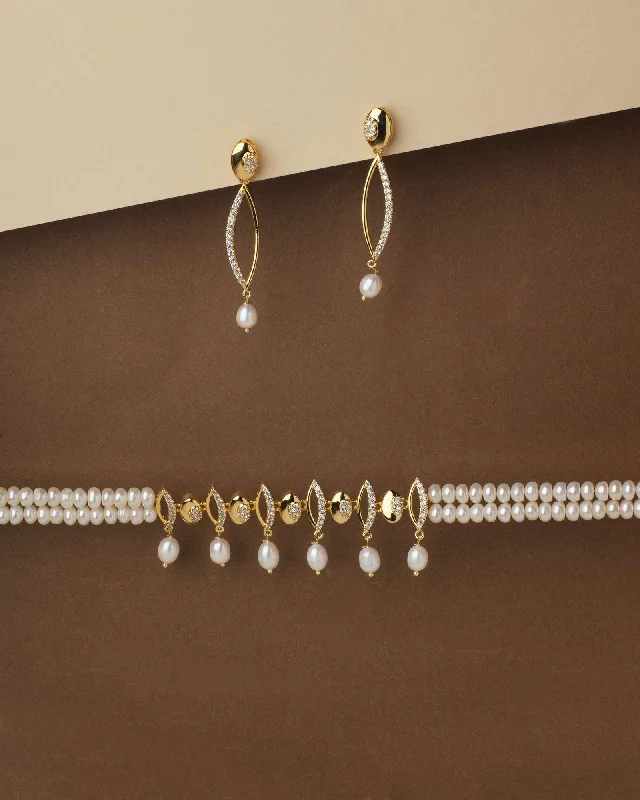 Spinel necklaces-Elegant Pearl Necklace Set