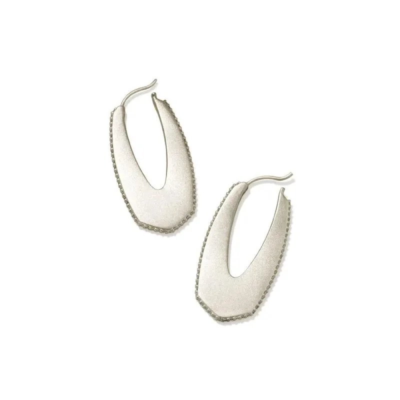 Dual-tone earrings-Kendra Scott | Adeline Hoop Earrings in Silver