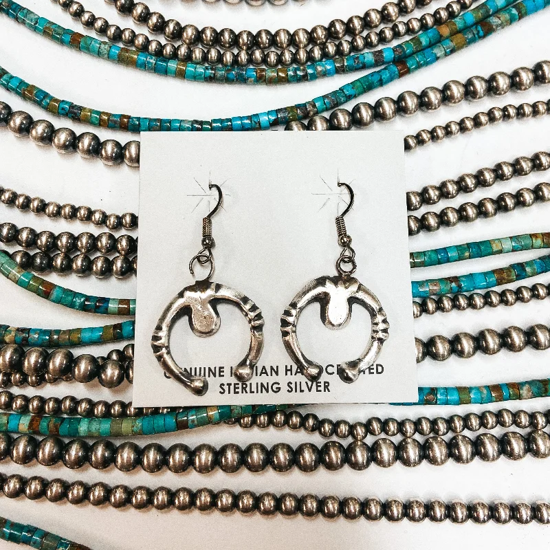 Thick bar earrings-Tonya Yazzie | Navajo Handmade Sterling Silver Naja Dangle Earrings