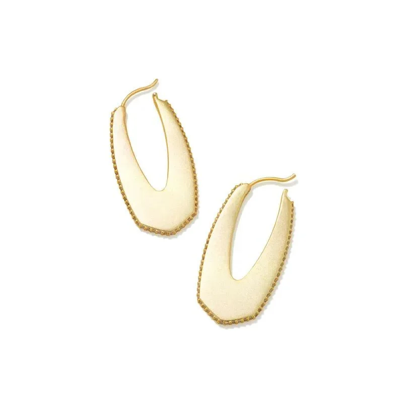 Topaz stud earrings-Kendra Scott | Adeline Hoop Earrings in Gold