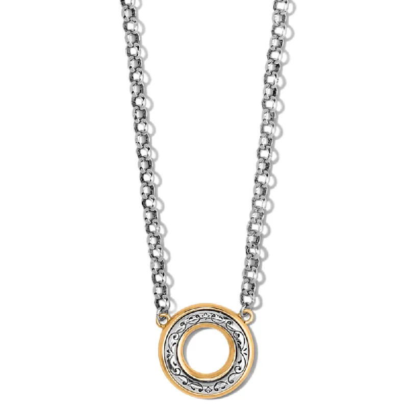 Onyx drop necklaces-Brighton Venezia Open Ring Short Necklace