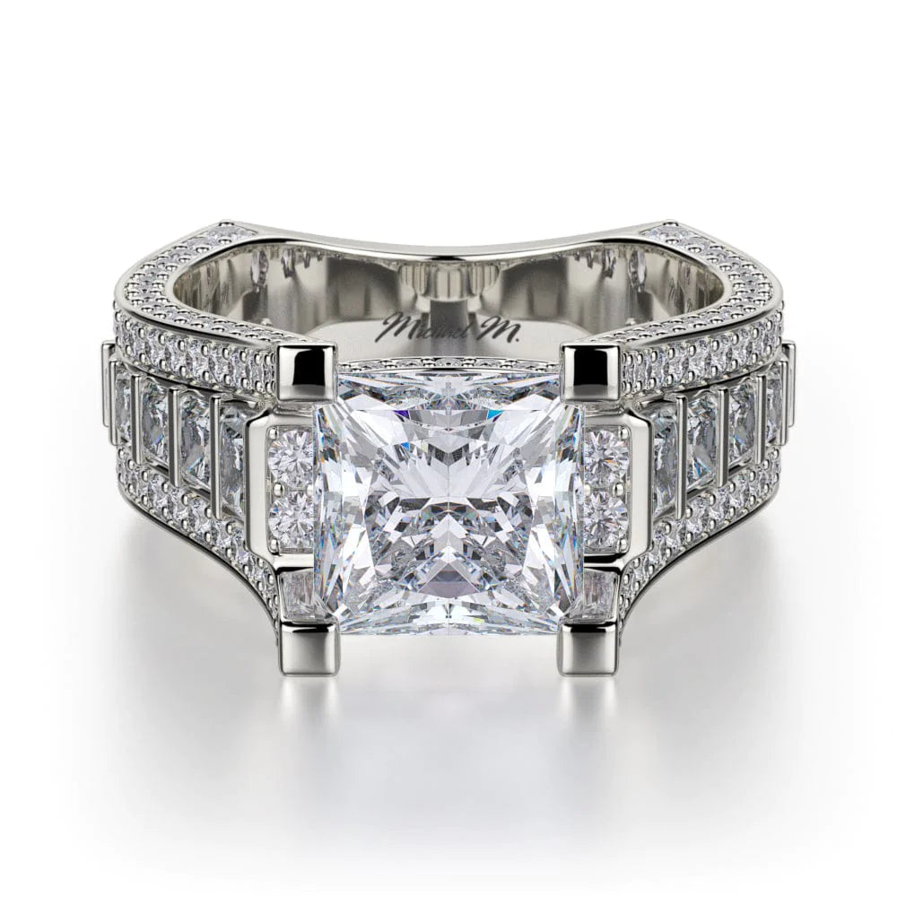 Artisan crafted engagement rings-Princess R424-2