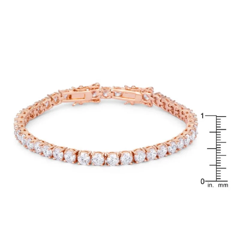 Tiny stack bangles-17.6 Ct Tennis Bracelet With Shimmering Round Cubic Zirconia - 8 Inch