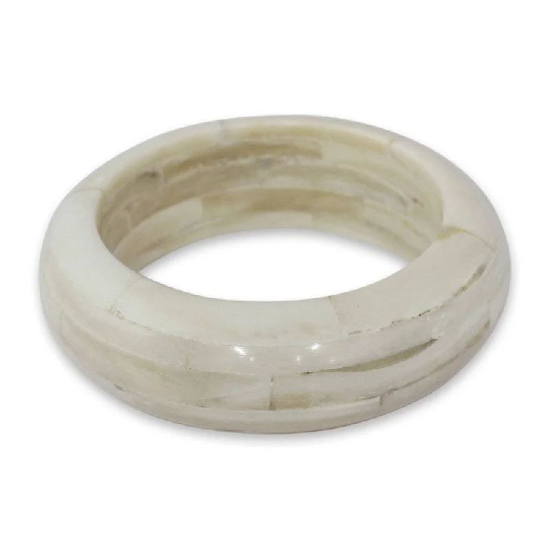 Light clay bangles-NOVIOCA Handmade Delhi Clouds Bracelet (India)