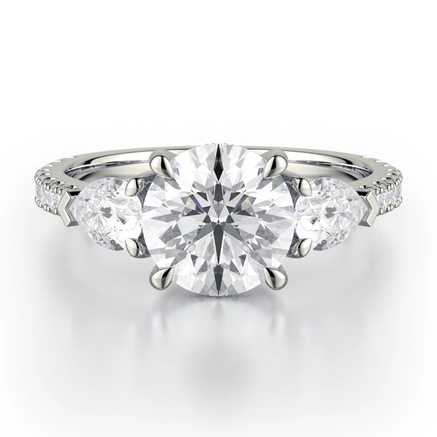 Radiant star engagement rings-Trinity R758-2