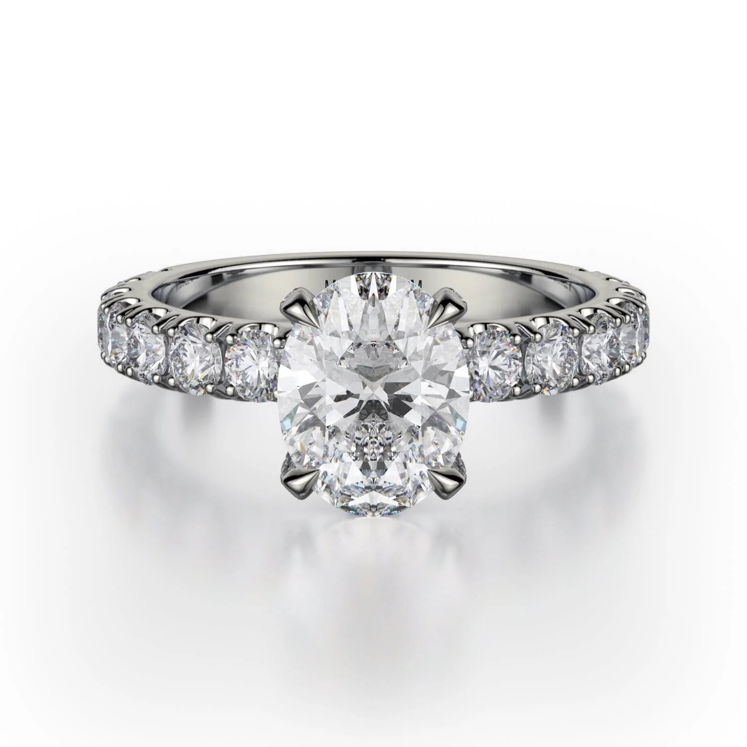 Bold halo engagement rings-Crown R731-2