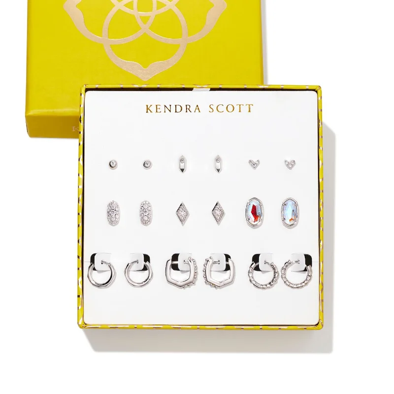 Pure pearl earrings-Kendra Scott | Earring Gift Set of 9 in Silver