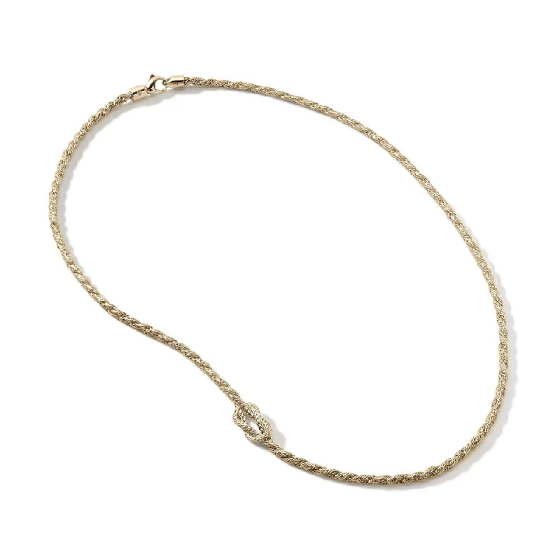 Soft thread necklaces-John Hardy 14k Love Knot Necklace